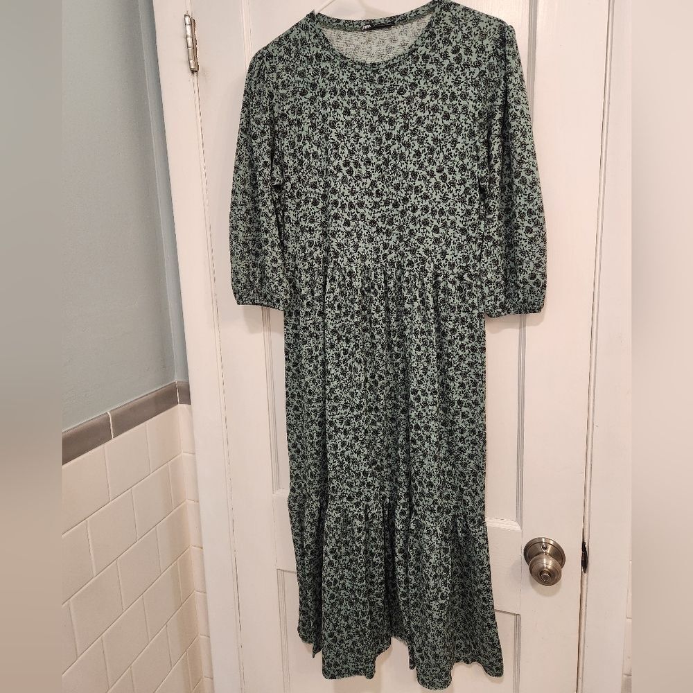Zara Floral Midi Dress Zara Small Dress - Picture 9 of 9